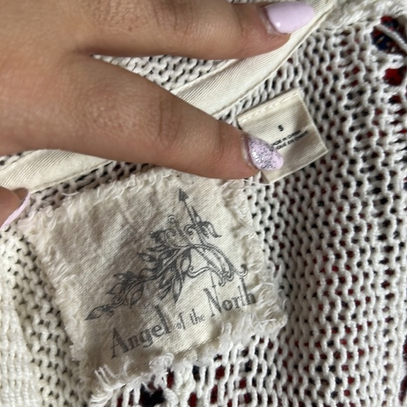 Anthropologie Angel of The North Off White Cardigan size Small Long - Picture 7 of 9